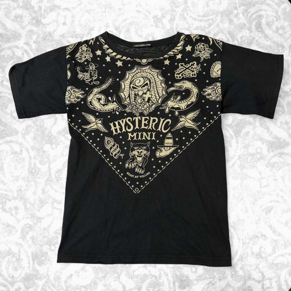 Hysteric Mini Tattoo Flash Print T-Shirt Medium